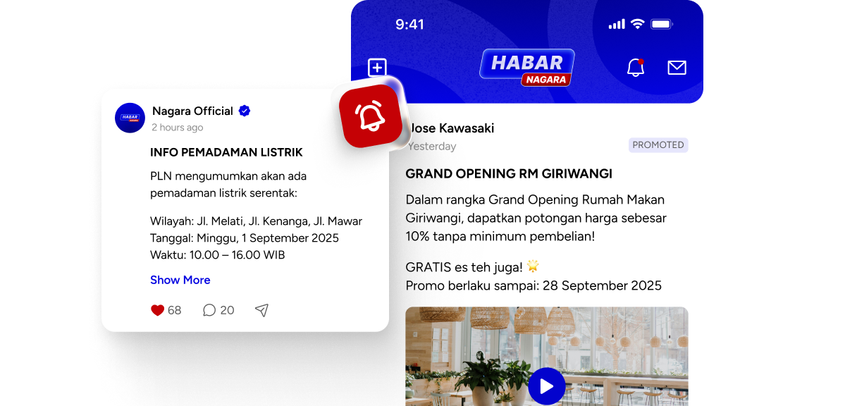 Portal berita lokal di aplikasi