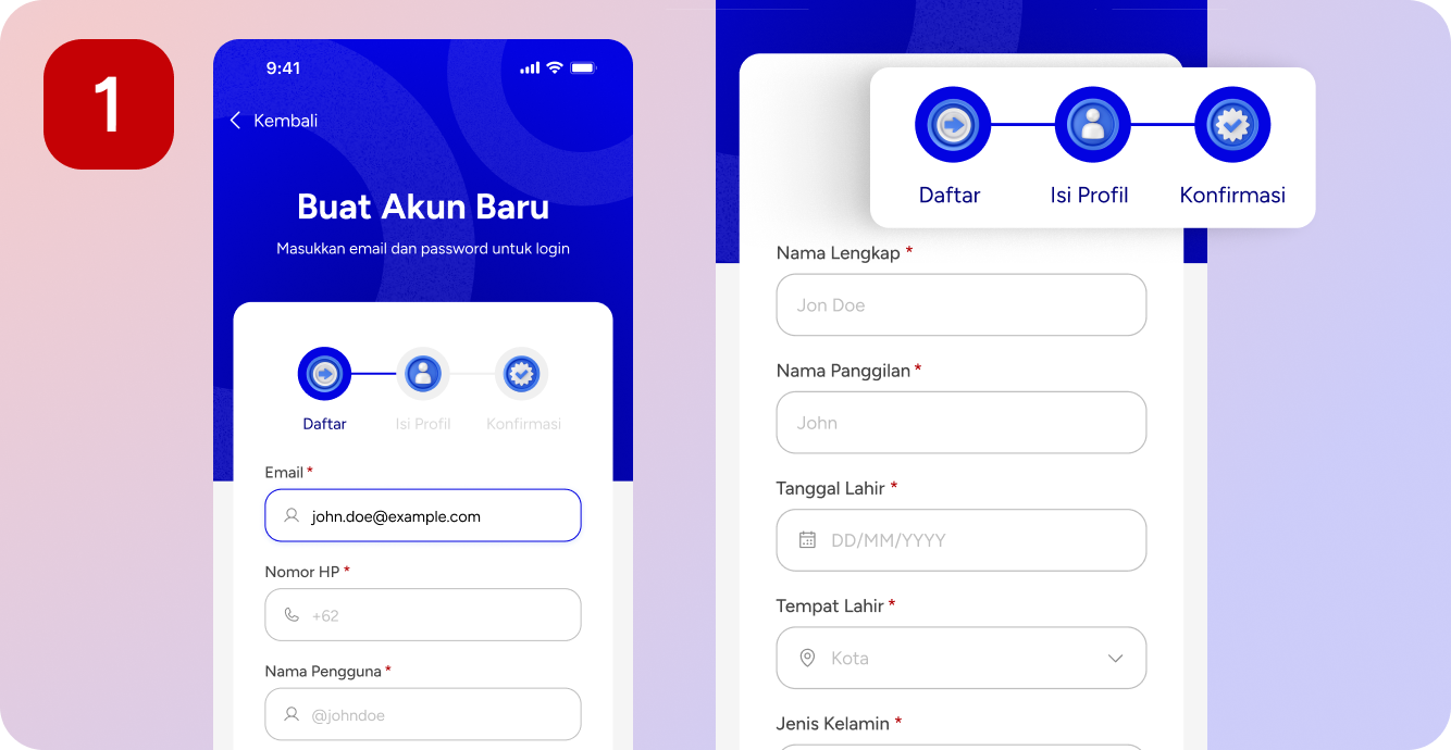 Daftar & Buat Profil